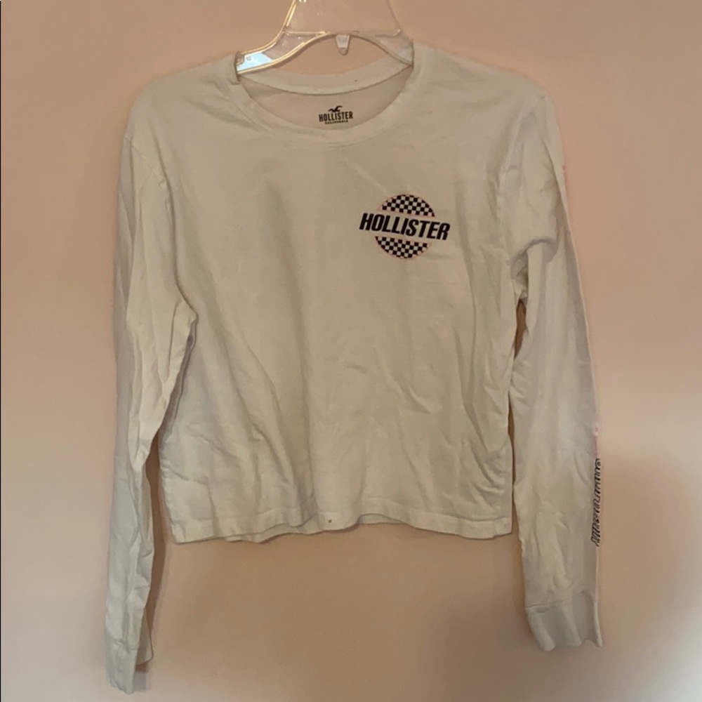 retro hollister long sleeved crop top